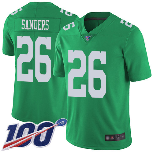 Men Philadelphia Eagles #26 Miles Sanders Limited Green Rush Vapor Untouchable NFL Jersey 100th Season->women nfl jersey->Women Jersey